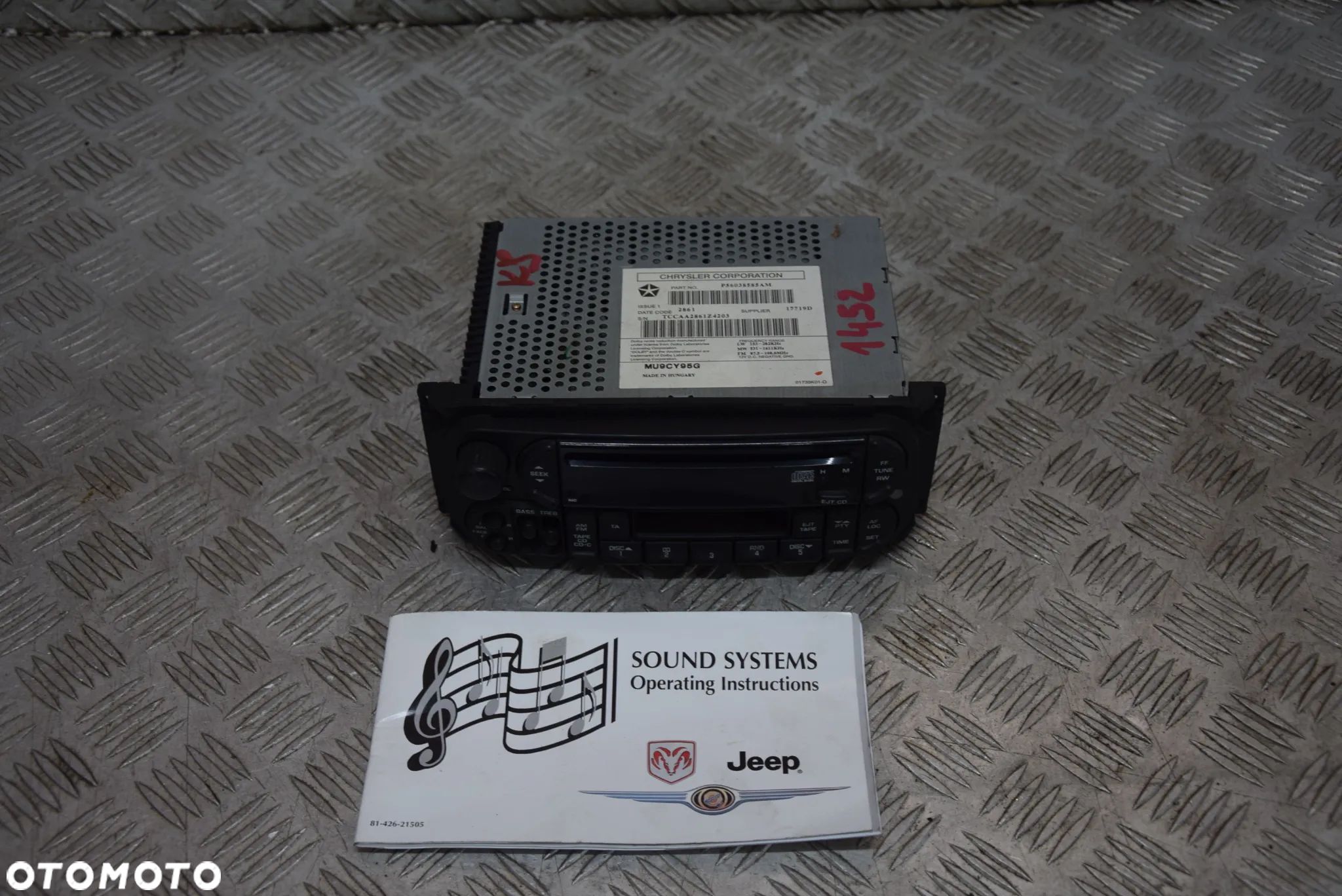 JEEP CHEROKEE KJ RADIO CD KOD - 1