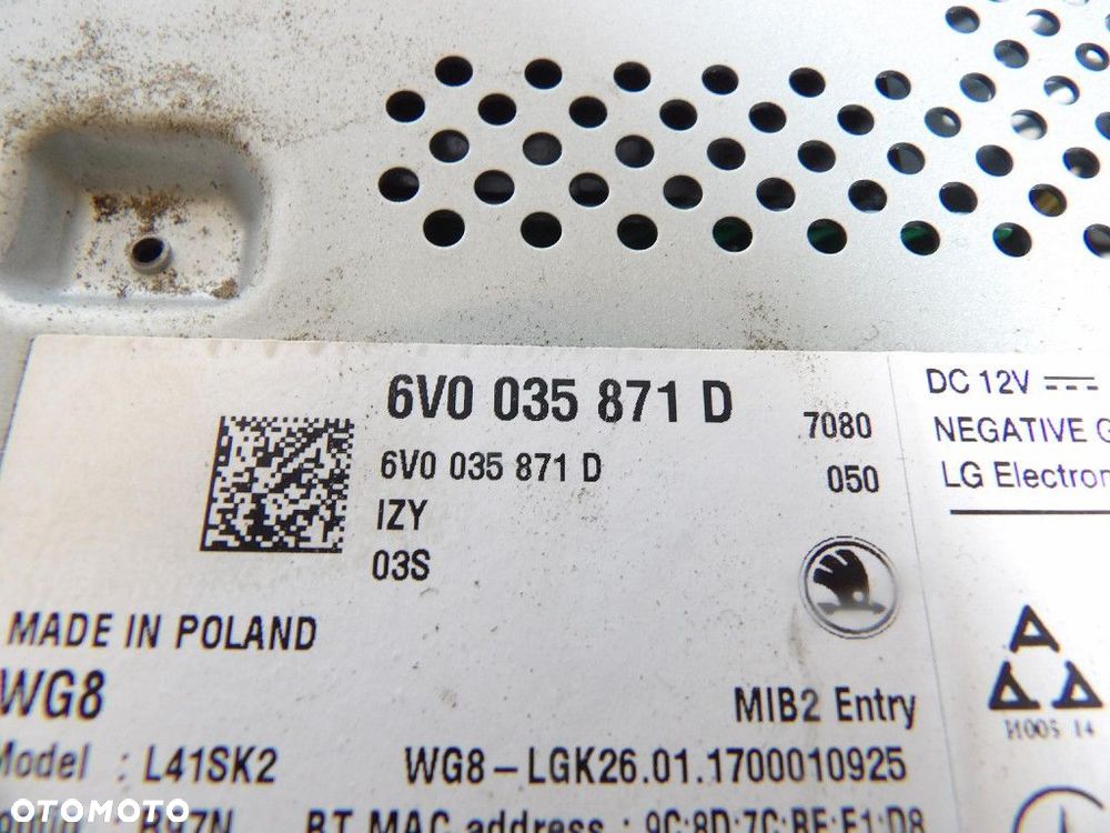 SKODA FABIA III 3 RADIO 6V0035871D - 3