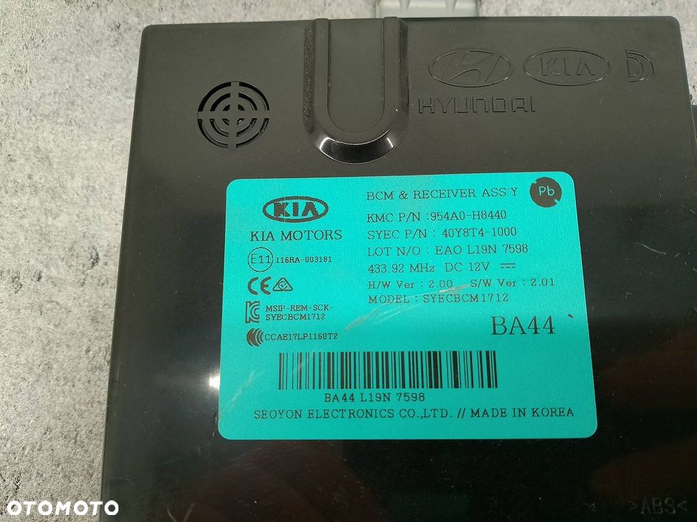 MODUŁ BCM KIA STONIC 954A0-H8440 1.0 T-GDI - 2