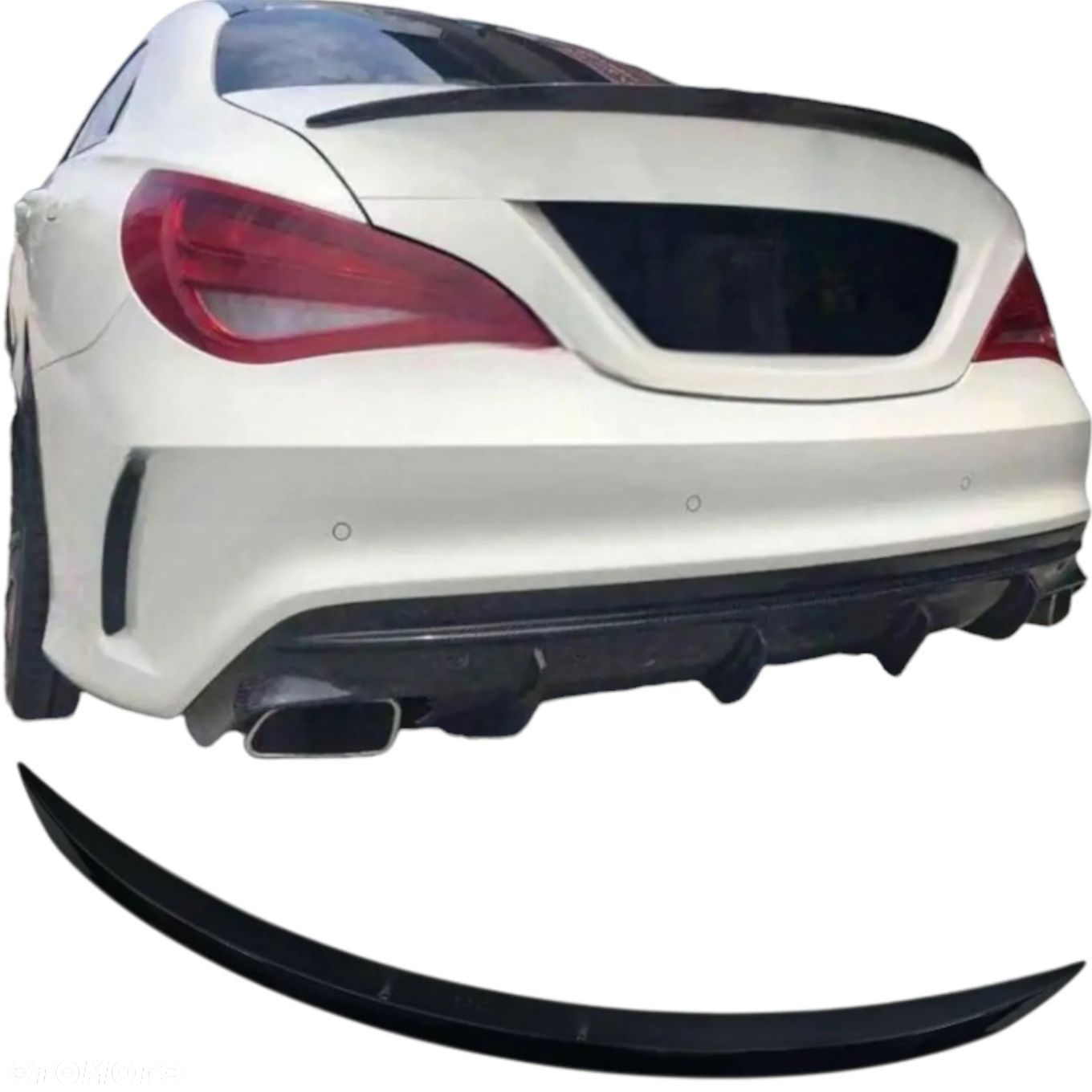 Mercedes CLA W117 Benz C117 2013-2019 Lotka Spoiler Czarny Połysk Dokładka - 1