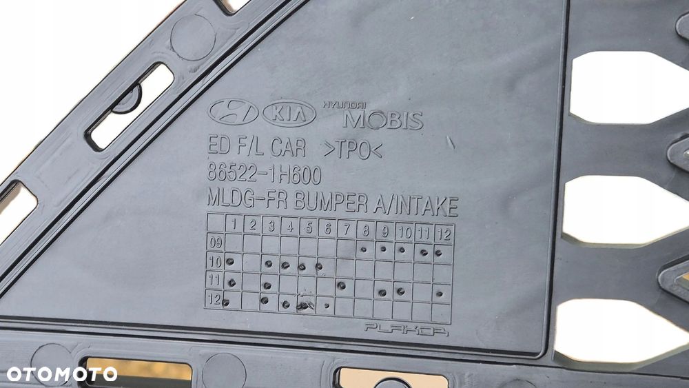 Kratka Zaślepka Zderzaka Dolna PRZÓD Kia Ceed Cee'd LIFT 09-12 86522-1H600 - 11