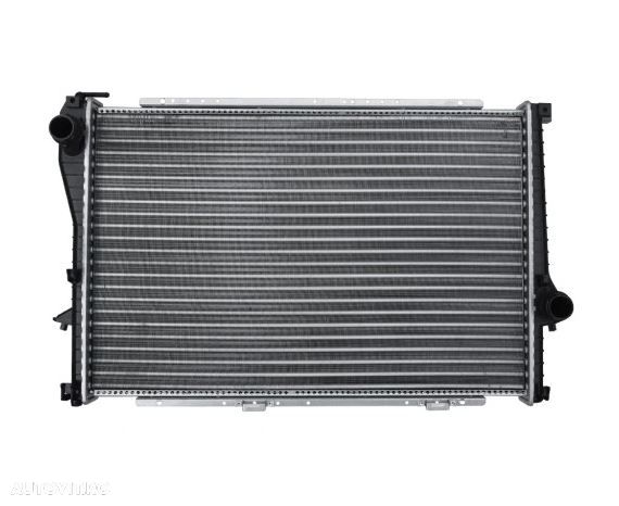 Radiator racire BMW Seria 5 E39, 08.2000-05.2004, 520i/523i/528i, motor 2.2 R6, 125 kw, 2.5 R6, 125 kw, 2.8 R6, 142 kw, benzina, cutie manuala, cu/fara AC, 650x433x34 mm, aluminiu/plastic, - 1
