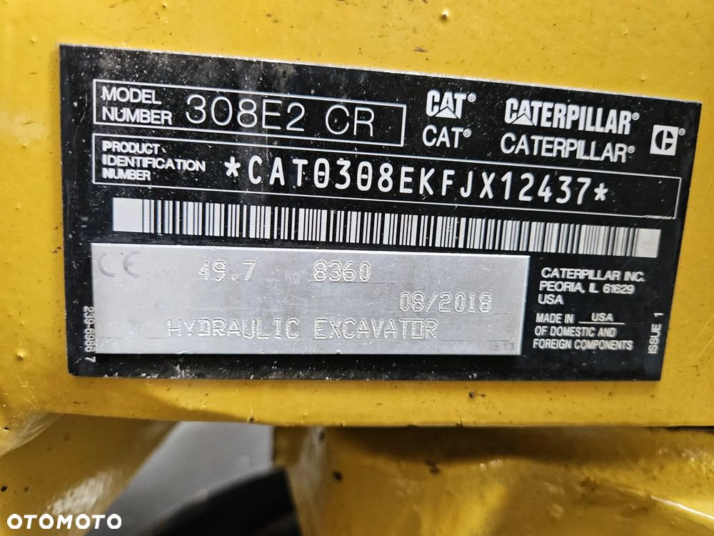 Caterpillar CAT 308E2 CR 2018 3100 MTG POWERTILT 308 E2 307 309 - 23