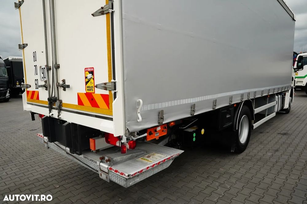 Scania P 320 / SOLO / CORTINĂ - 8.5 M / 4X2 / DHOLLANDIA LIFT / PODEA REZISTENTĂ / EURO 6 - 15