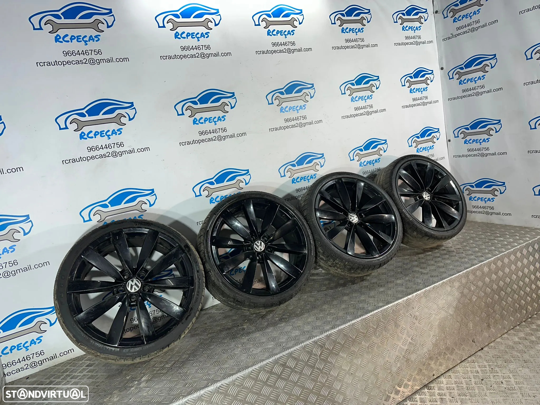 .Conjunto Jantes 19 Originais Lugano VW Volkswagen Scirocco Passat 5x112 8J ET41 1K8601025S - 3