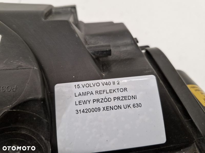 VOLVO V40 II 2 LAMPA REFLEKTOR LEWY PRZÓD 31420009 XENON UK - 8