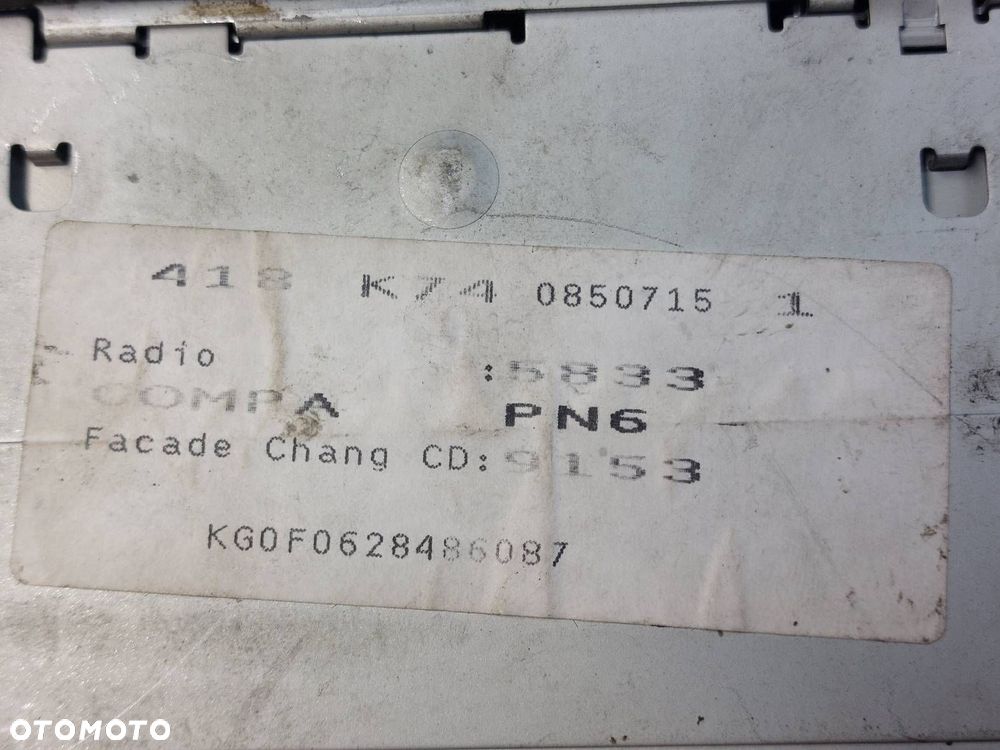 RADIO ODTWARZACZ + KOD RENAULT LAGUNA II 8200089153 CABASSE - 6