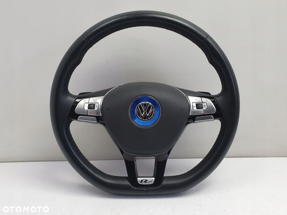 VW Golf VII R LINE KIEROWNICA SKÓRZANA ŁOPATKI Poduszka AirBag 5G0880201C - 1