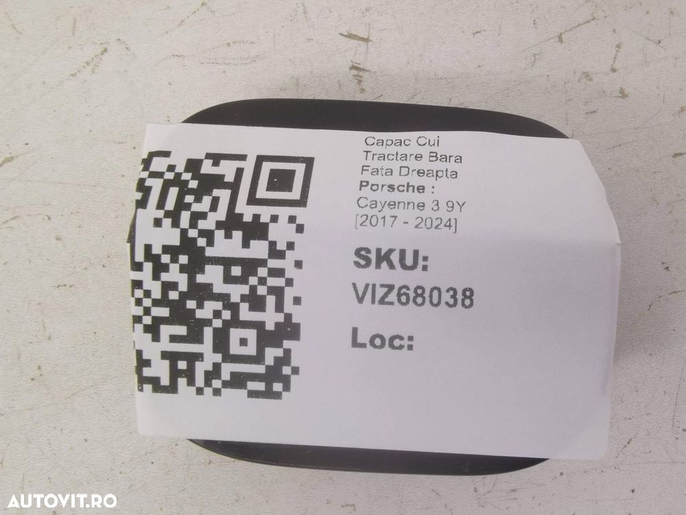 Capac Cui Tractare Bara Fata Dreapta Porsche  Cayenne 3 9Y 2017 2018 2 - 4