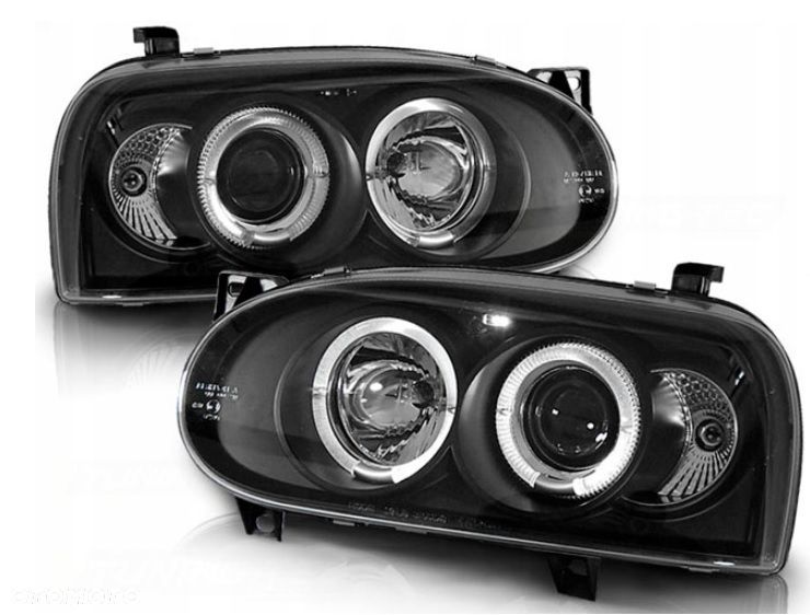 reflektor lamp kpl ringi angel led vw golf iii 3 - 2