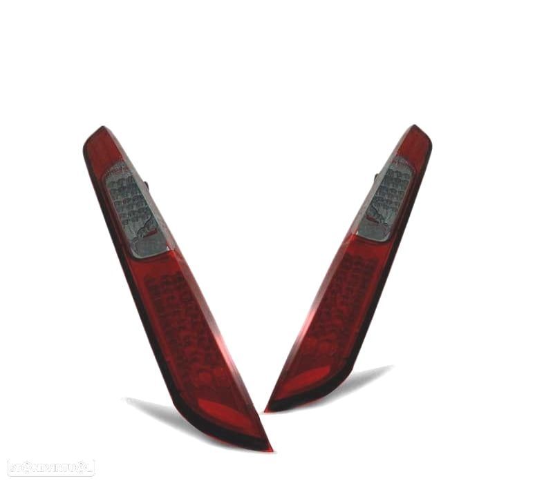 FAROLINS TRASEIROS LED PARA FORD FOCUS MK2 08-10 RED SMOKED VERMELHO FUMADO ESCURECIDO - 1