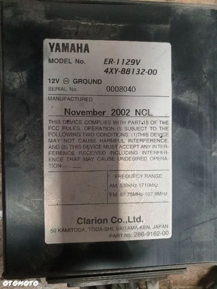 Radio fm moduł Yamaha XVZ1300 Venture - 10