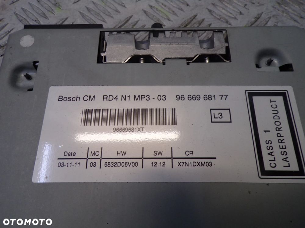 RADIO PEUGEOT PARTNER CITROEN BERLINGO III 96669681 - 3