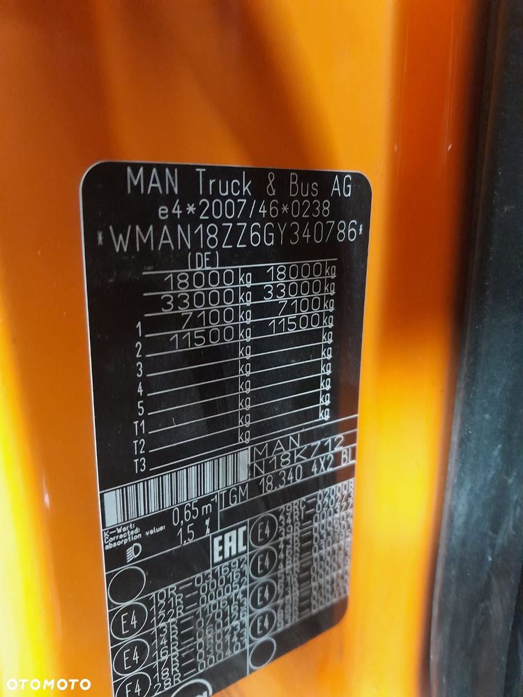 MAN TGM 18.340 / EURO 6 / MEILLER AK 12LT PILOT / bramowiec MULDA / KONTENER - 23