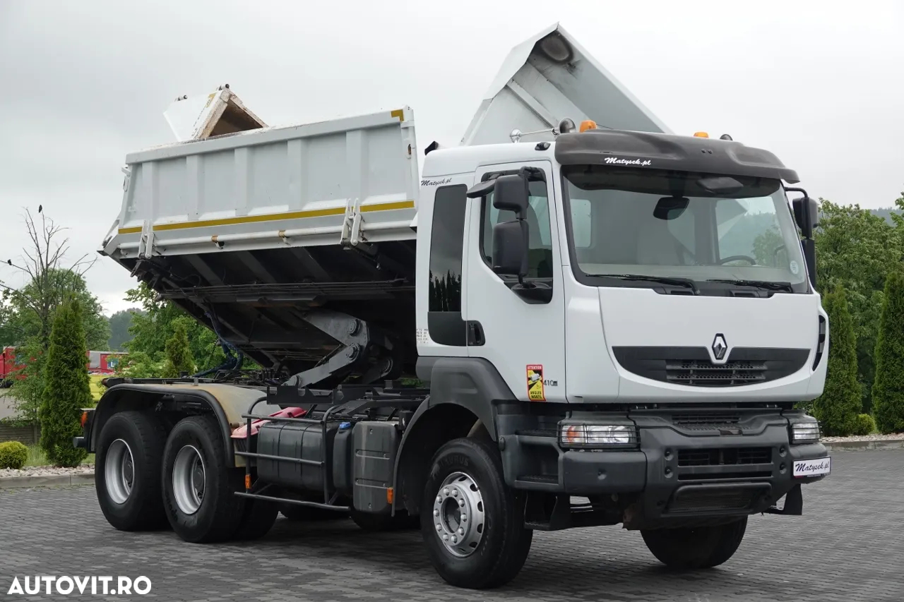 Renault KERAX 410 / 6x4 / 3-SIDE TIPPER / 2X HYDROBORTA / HYDROKLAPA / BORDMATIC / MANUAL / IMPORTAT - 8