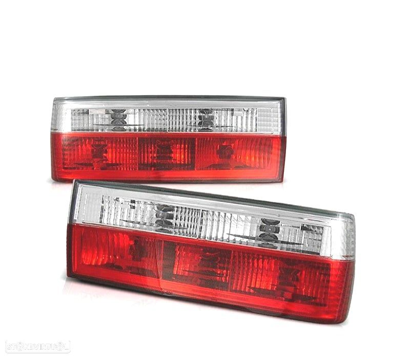 FAROLINS TRASEIROS BMW E30 87-90 CABRIO TOURING 90-93 VERMELHO BRANCO - 1