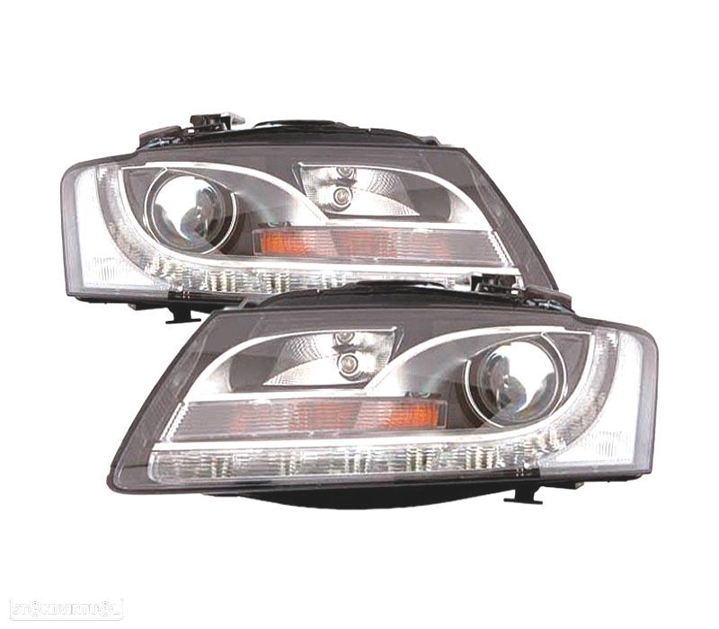 FARÓIS XENON AUDI A5 SPORTBACK 09-11 DIURNA LED - 1