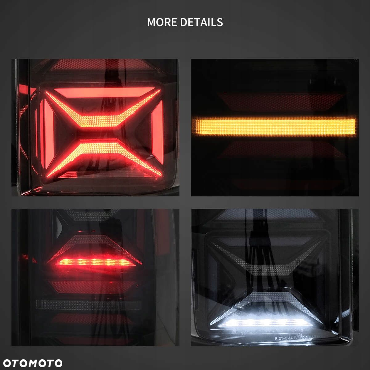 Lampy tyl ne kpl Vland Full Led Neon Diody Tuning VW Amarok 2h 2h1 2010-23 - 8