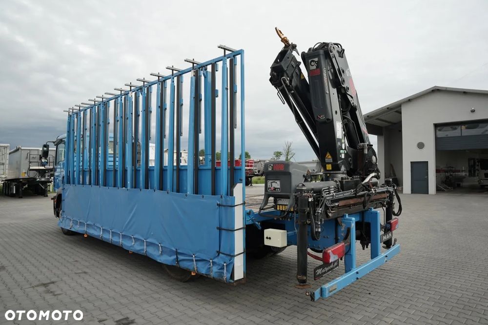 MAN TGM 18.290 / 4X2 / DO PRZEWOZU SZKŁA / HDS HIAB 122 E-2 / PLATFORMA  / UDŹWIG : 4 800 KG / STEROWANIE RADIOWE / EURO 5 - 8