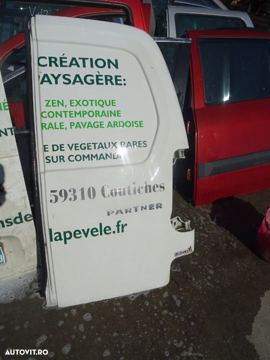 Vand usa Spate Stanga-Dreapta (Portbagaj) Peugeot Partner din 2010 volan pe stanga fara rugina - 5