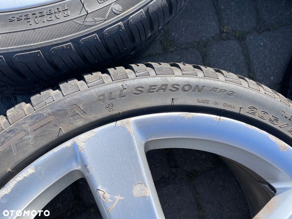 VW POLO SKODA FABIA SEAT IBIZA FELGI ALUMINIOWE ET38 KOŁA opony 5x100 205/40/17 nowe - 5