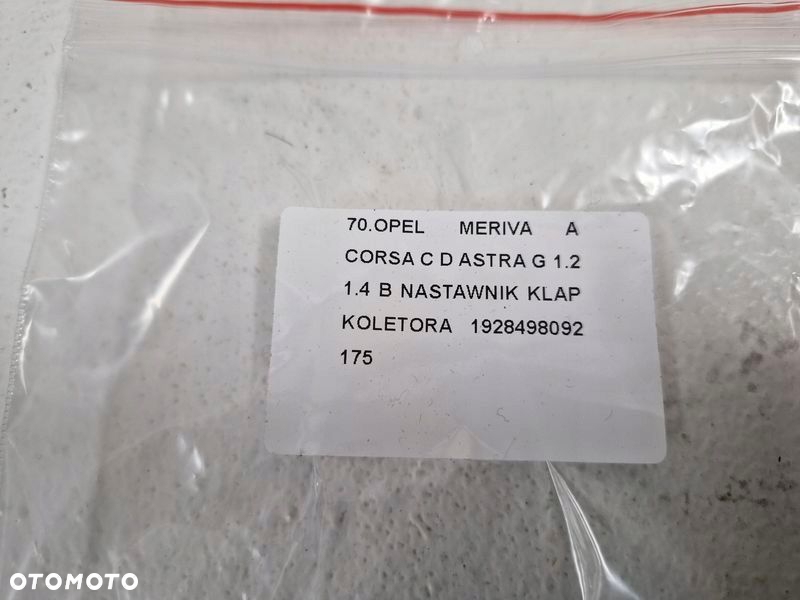 OPEL MERIVA A CORSA C D ASTRA G 1.2 1.4 B NASTAWNIK KLAP KOLEKTORA SSĄCEGO - 7