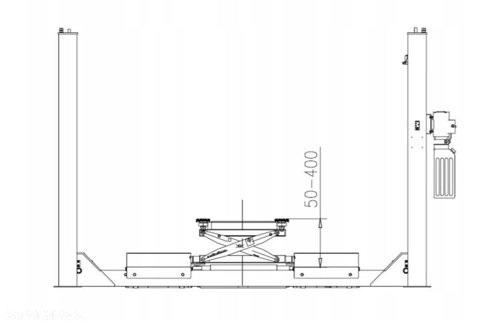 Podnośnik 4-kolumnowy Grubber SDW-50.3DNN 5,5 t – pod geometrię z dźwignikiem osi - 4