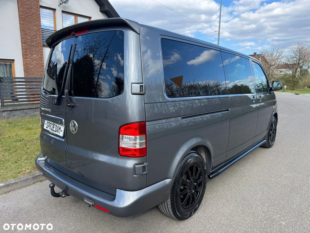 Volkswagen TRANSPORTER T5 L2H1 LIFT DŁUGI Klima Tempomat Navi Kamera Skóry Dubel Kabina 6os Brygadówka - 5