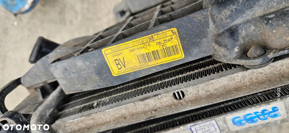 Komplet chłodnic wentylator chłodnicy chłodnica wody klimatyzacji Chevrolet Aveo T250 lift T255 1,2 benzyna 2009r - 4