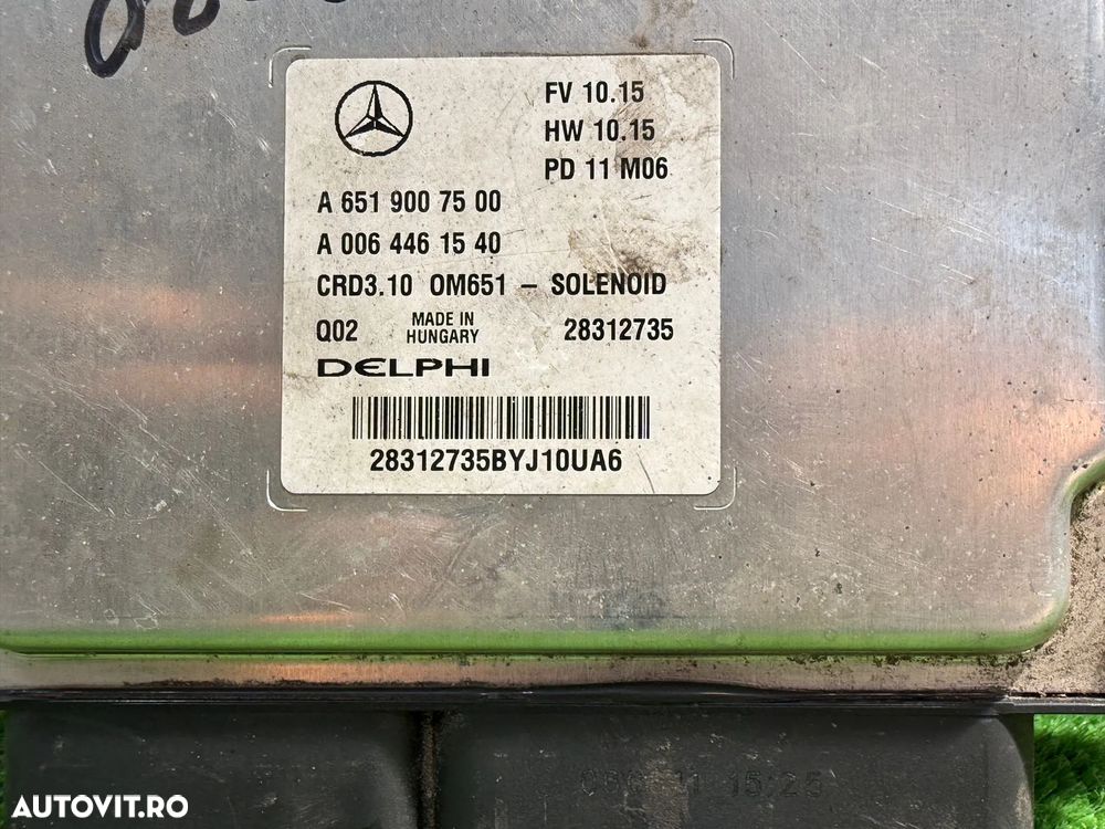 CALCULATOR MOTOR ECU MERCEDES BENZ C220 CDI 2011 2.1 DIESEL C-Class W204 COD OEM A6519007500 A0064461540 2007-2015 - 6