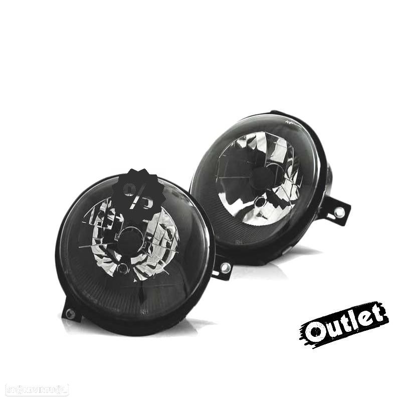 R011555C2 FARÓIS PARA VOLKSWAGEN VW LUPO 98-05 PRETOS - 1