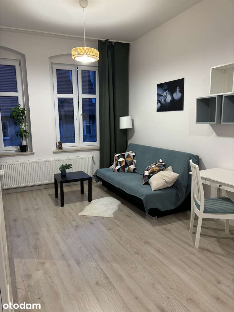 W pełni wyposażona, po remoncie, duża kawalerka. Polecam!