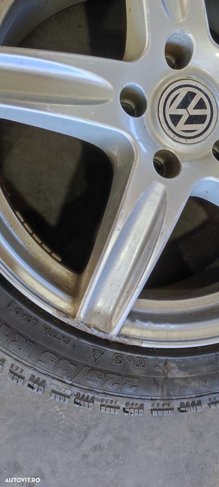 Set jante aliaj pe 17 volkswagen vw passat B6 sedan cu anvelope de iarna DOT 2020 - 5