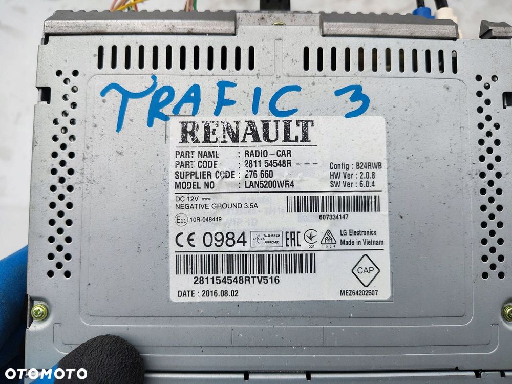 RADIO 281154548R RENAULT TRAFIC 3 III - 2