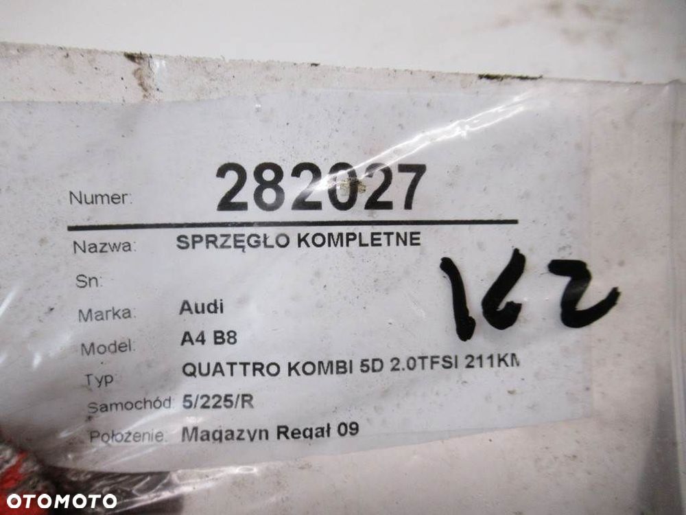SPRZĘGŁO KOMPLETNE - 332.00 PLN - AUDI A4 B8 Avant (8K5) 2007 - 2015 2.0 TFSI 155 kW [211 KM] - 7