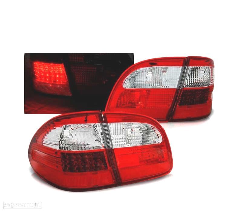 FAROLINS TRASEIROS LED MERCEDES CLASSE E W211 KOMBI 02-06 VERMELHO CRISTAL - 1