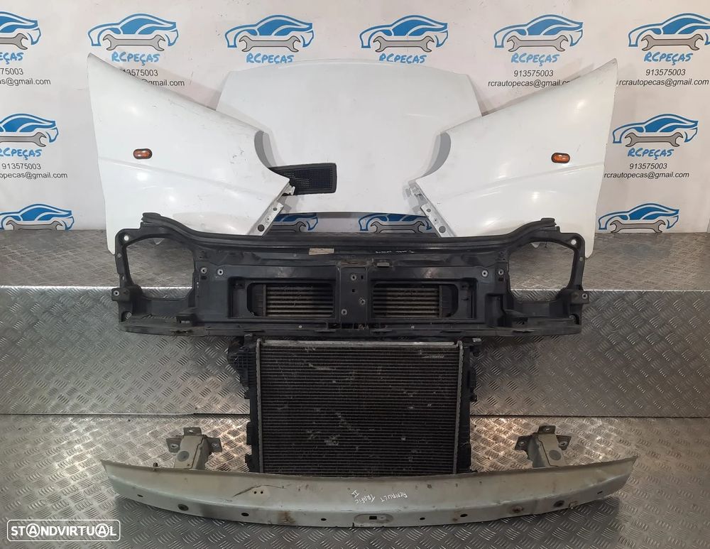 FRENTE COMPLETA RENAULT TRAFIC II 2 MK2 FASE I 1 CAPOT PARACHOQUES GUARDA-LAMAS OTICAS RADIADOR VENTILADOR FRENTE FIBRA REFORÇO - 5