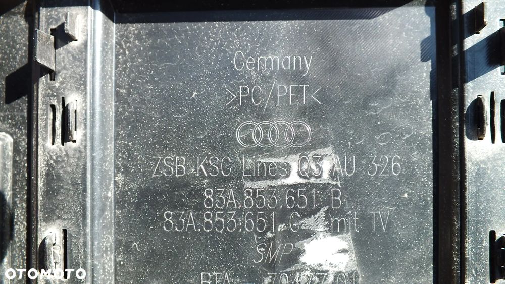 Atrapa zderzaka Audi Q3 83A853651c - 5