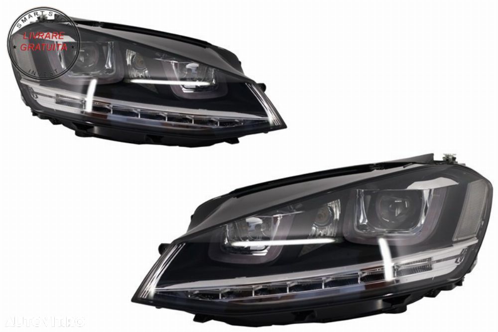 Pachet Exterior cu Faruri LED Semnal Dinamic VW Golf 7 VII (11/2012-07/2017) R Des- livrare gratuita - 13