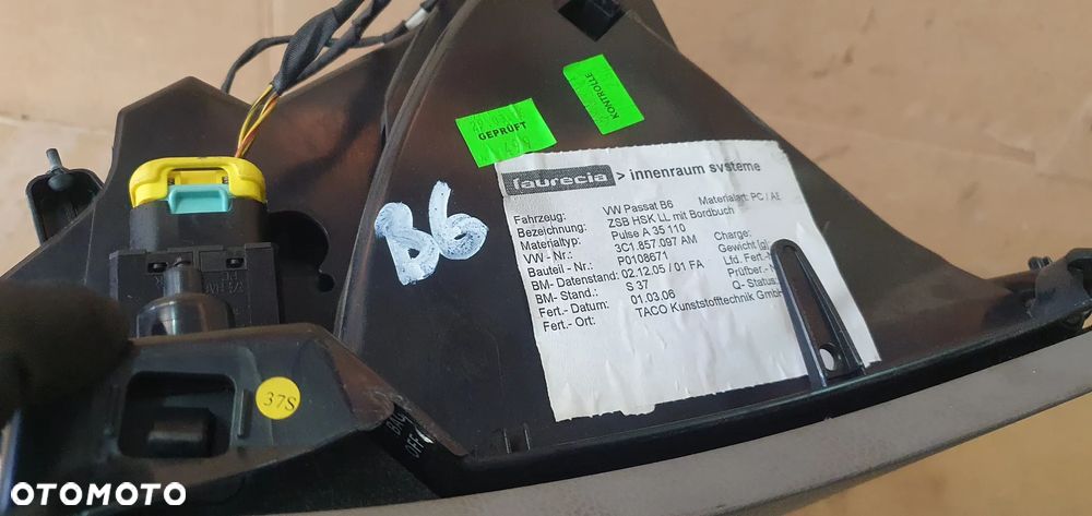 Schowek pasażera półka VW Passat B6 3C1857101 3C1857097AM - 8