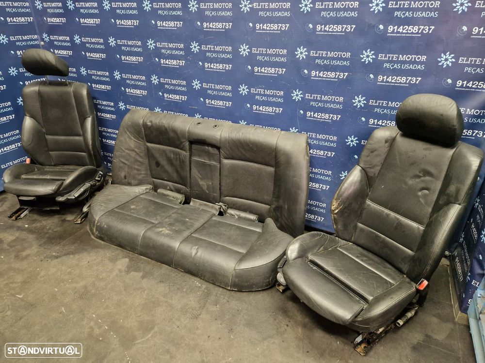 Jogo de bancos usados BMW SERIE 3 E46 SEDAN PACK M PELE PRETOS - 2