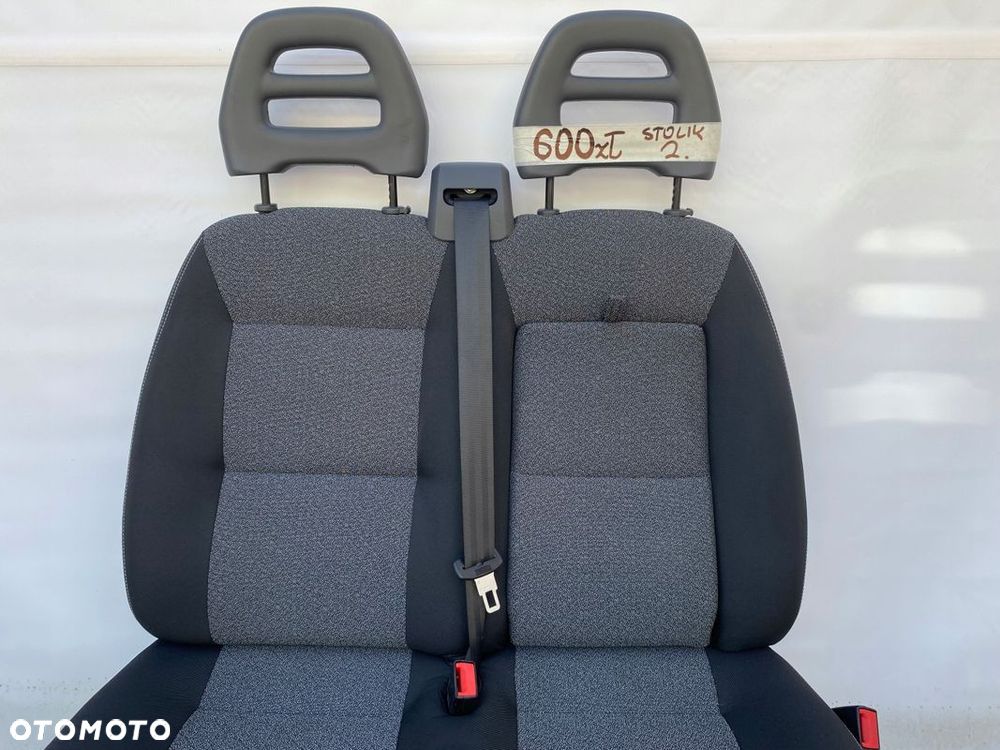 DUCATO BOXER JUMPER 14- fotel PODWÓJNY KANAPA pasażera SZARY ze STOLIKIEM - 3