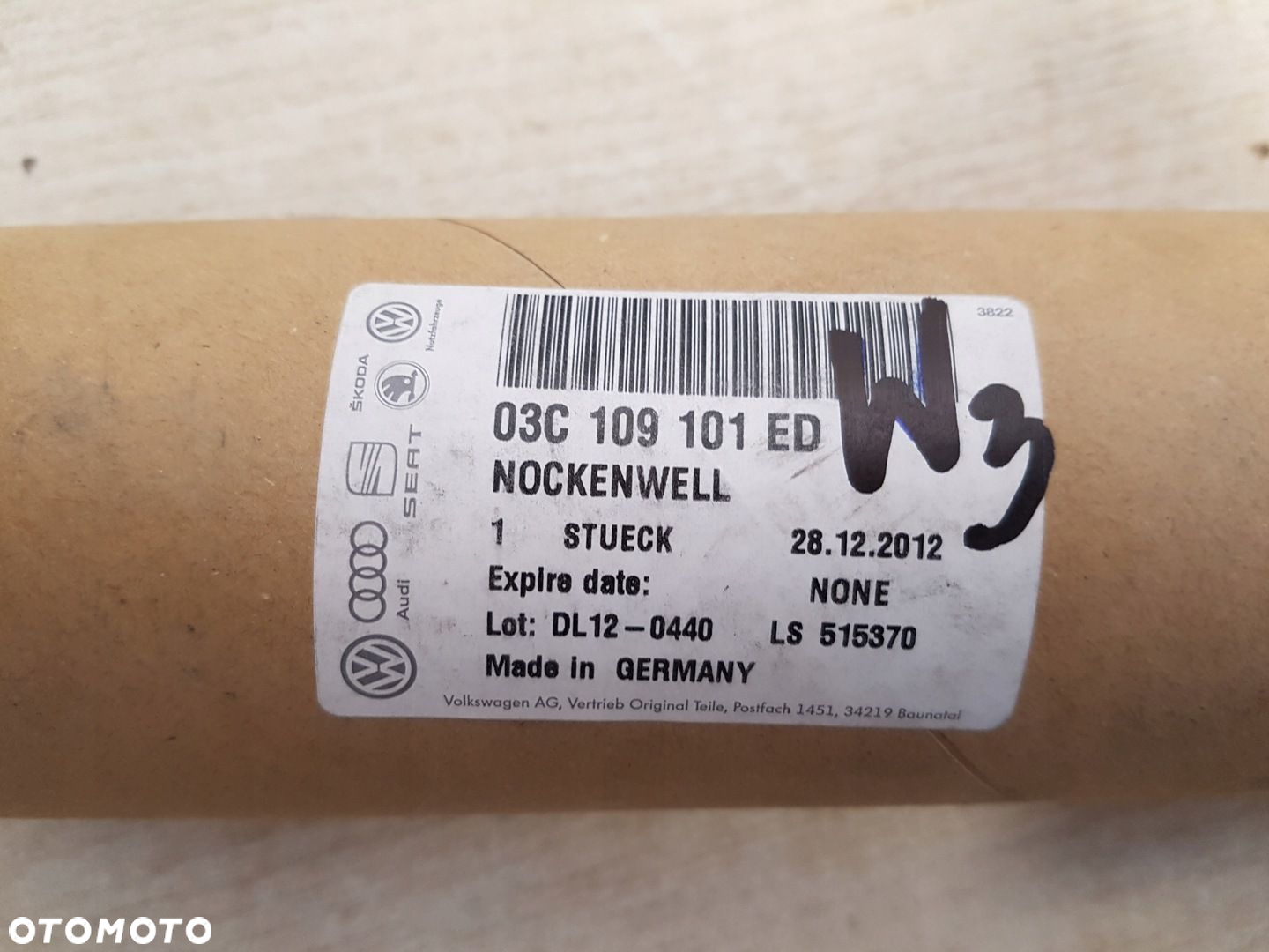 1,4 wałek rozrządu 03C109101ED VAG 03C 109 101 ED - 6