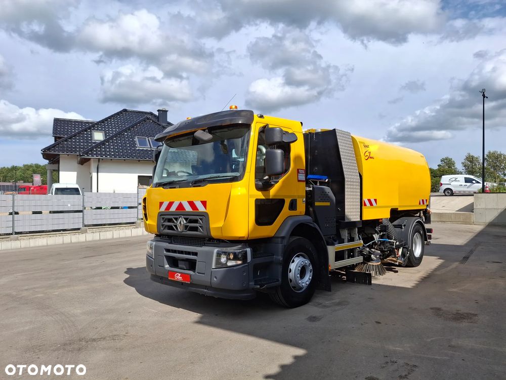 Renault C280 Zamiatarka SEMAT Zoeller FAUN Karcher 2 Silniki Rura Do Liści Listwy Ciśnieniowe Lanca 2 Zbiorniki Wody Szczotki L/R 2018r Euro 6 Motogodziny: 740MTH - 3