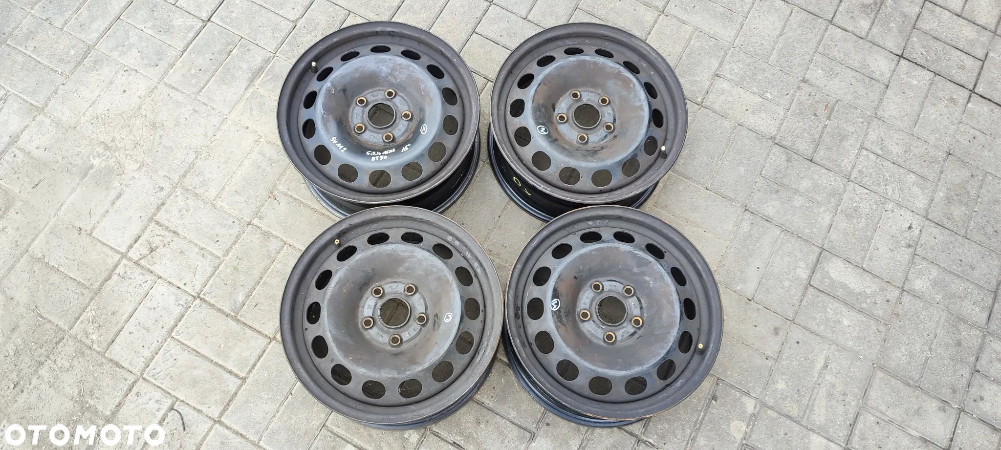 FELGI STALOWE 5x112 6,5Jx16 CALI ET50 VW AUDI SEAT SKODA KOMPLET 4 SZTUKI - 1