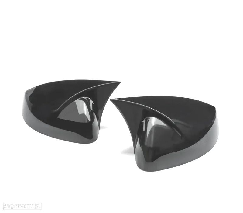 CAPAS DE ESPELHOS RETROVISORES AUDI A3 17-20 LOOK RS3 PRETO BRILHANTE - 3