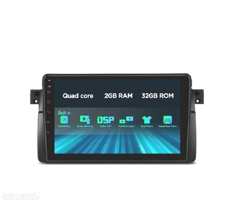 AUTO RÁDIO GPS ANDROID 10 BMW E46 MG ZT ROVER 75 - 2