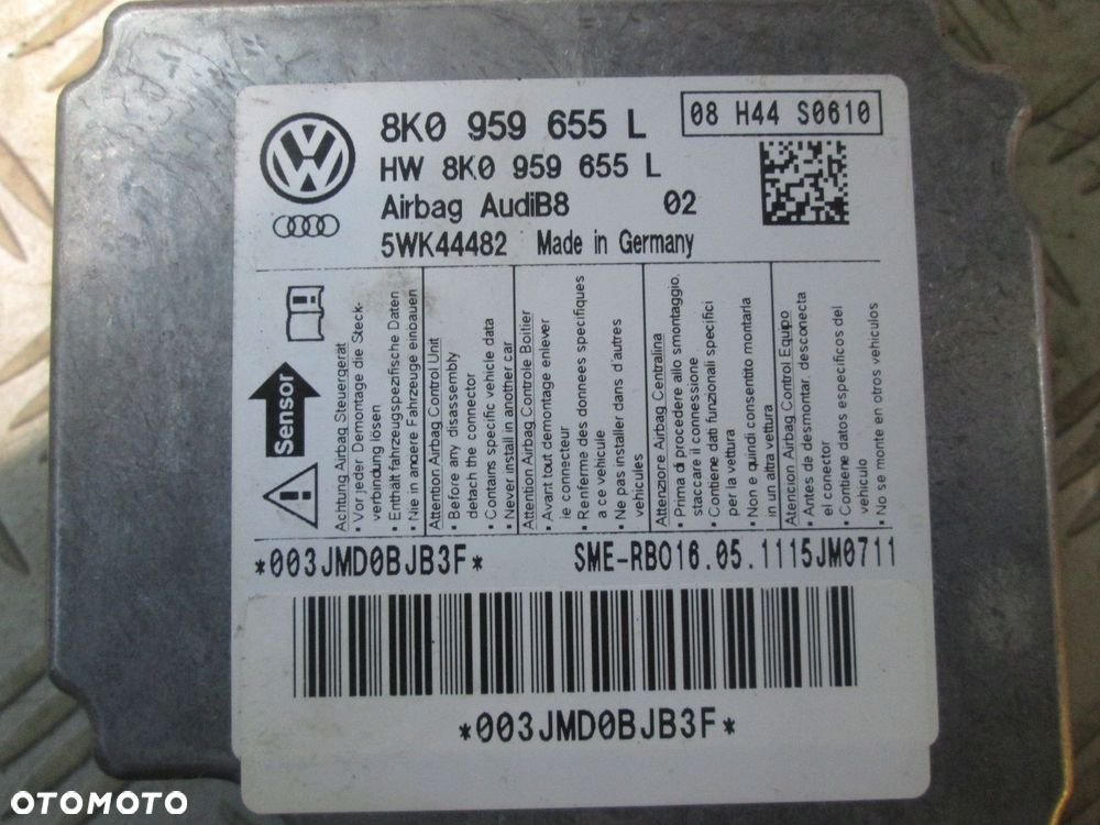 SENSOR AIRBAG PODUSZEK 8K0959655L AUDI A5 8T + CZUJNIKI UDERZENIA - 4
