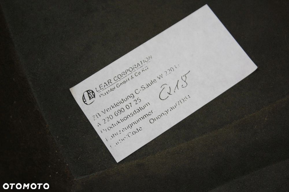 Osłony słupków C tył Mercedes w220 s-klasa szare - 5