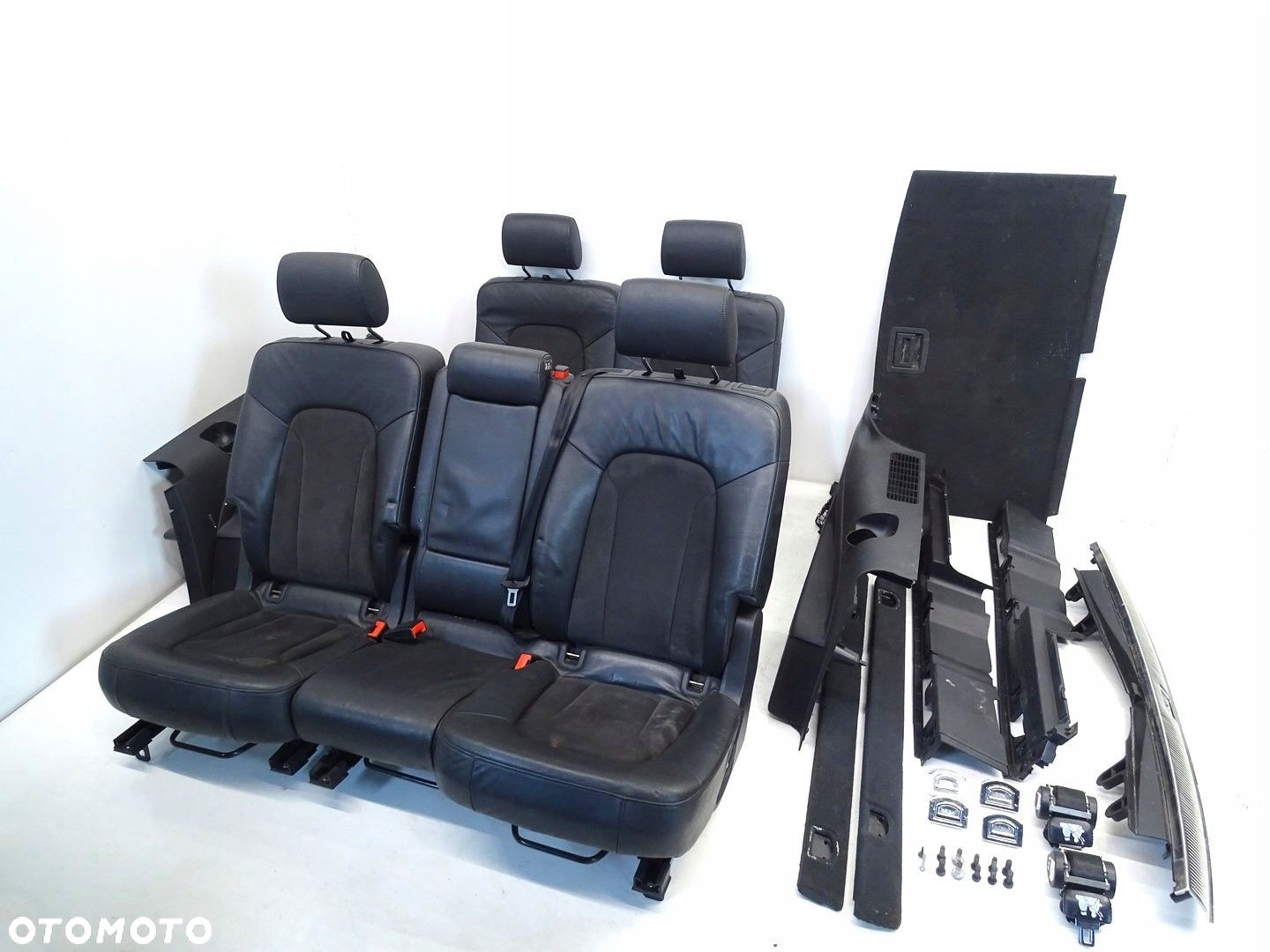 KOMPLET FOTELI DRUGI  TRZECI RZĄD POŁSKÓRA AUDI Q7 4L LIFT - 1